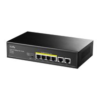 CUDY FS1006P 6-poorts 10/100M PoE+ Switch 60W