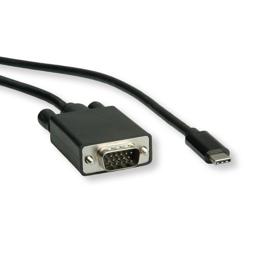 ROLINE USB Type C - VGA Cable, M/M, 1 m
