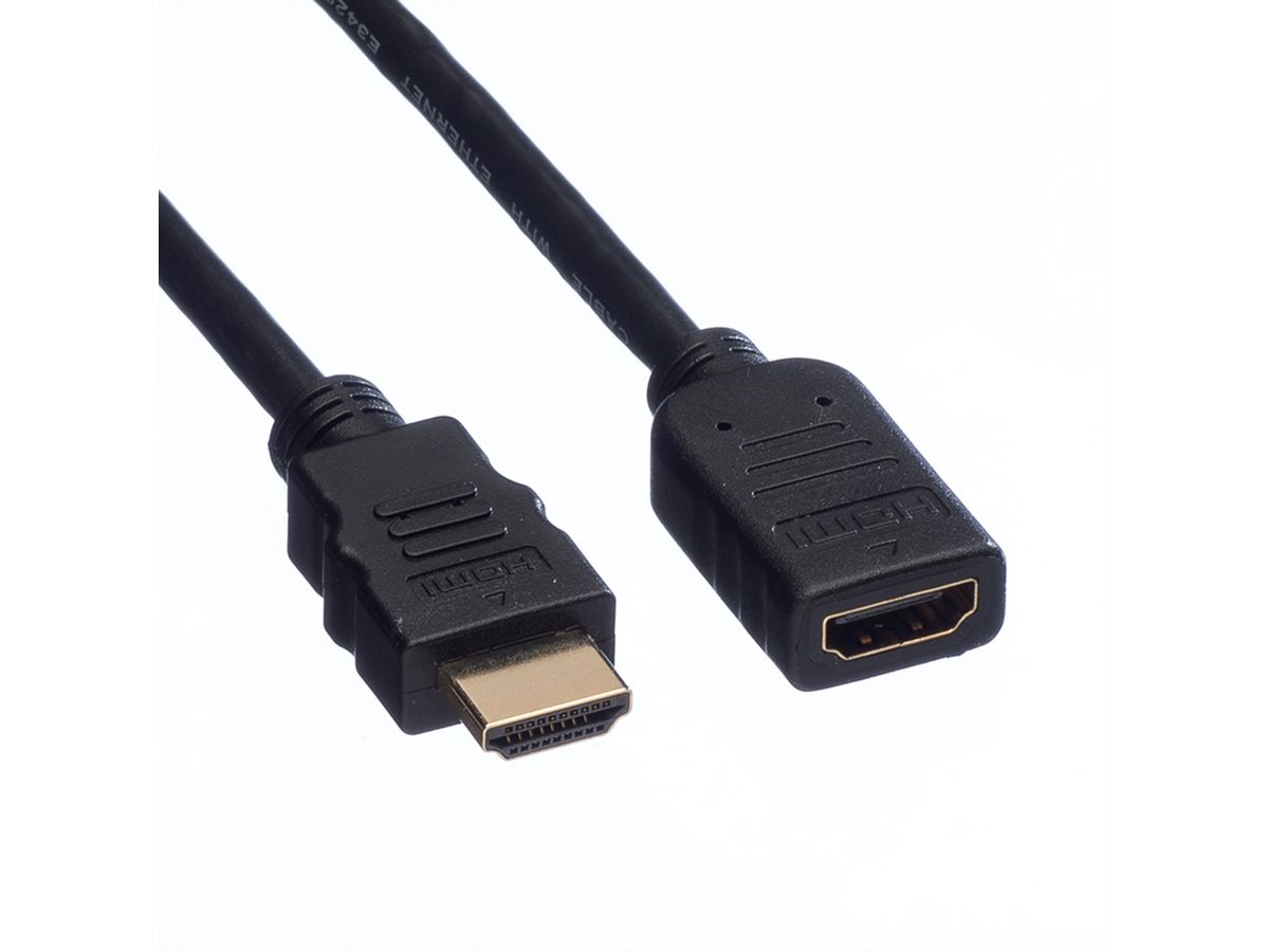 VALUE HDMI High Speed Cable + Ethernet, M/F, 2 m