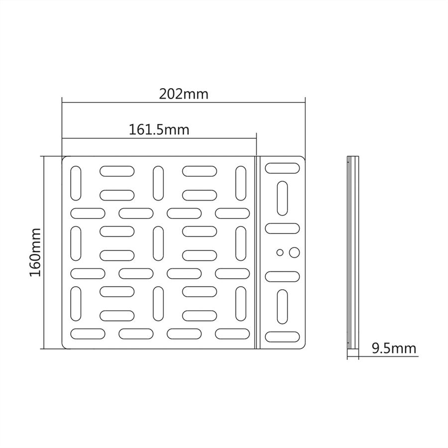 ROLINE Media player holder, small (202 x 160 mm)