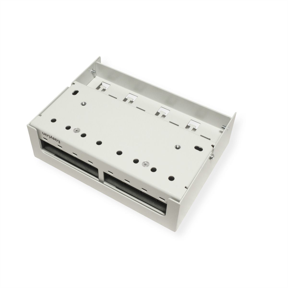 EasyLan preLink / fixLink onderbouw paneel, 8x Keystone, RAL7035