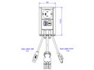 BACHMANN ELEVATOR 1x geaard stopcontact, 1x CAT6, 1x USB 3.0, Roestvrij staal