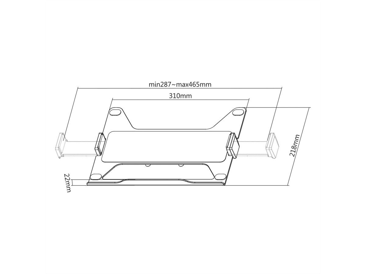 VALUE universele notebook-/tablethouder, VESA-compatibel