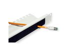ROLINE 19-inch cable entry, with brush strip 1U grey