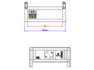 BACHMANN DESK 1x earthing contact 1x USB charger