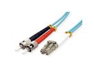 VALUE Fibre Optic Jumper Cable, 50/125µm, LC/ST, OM3, turquoise, 5 m