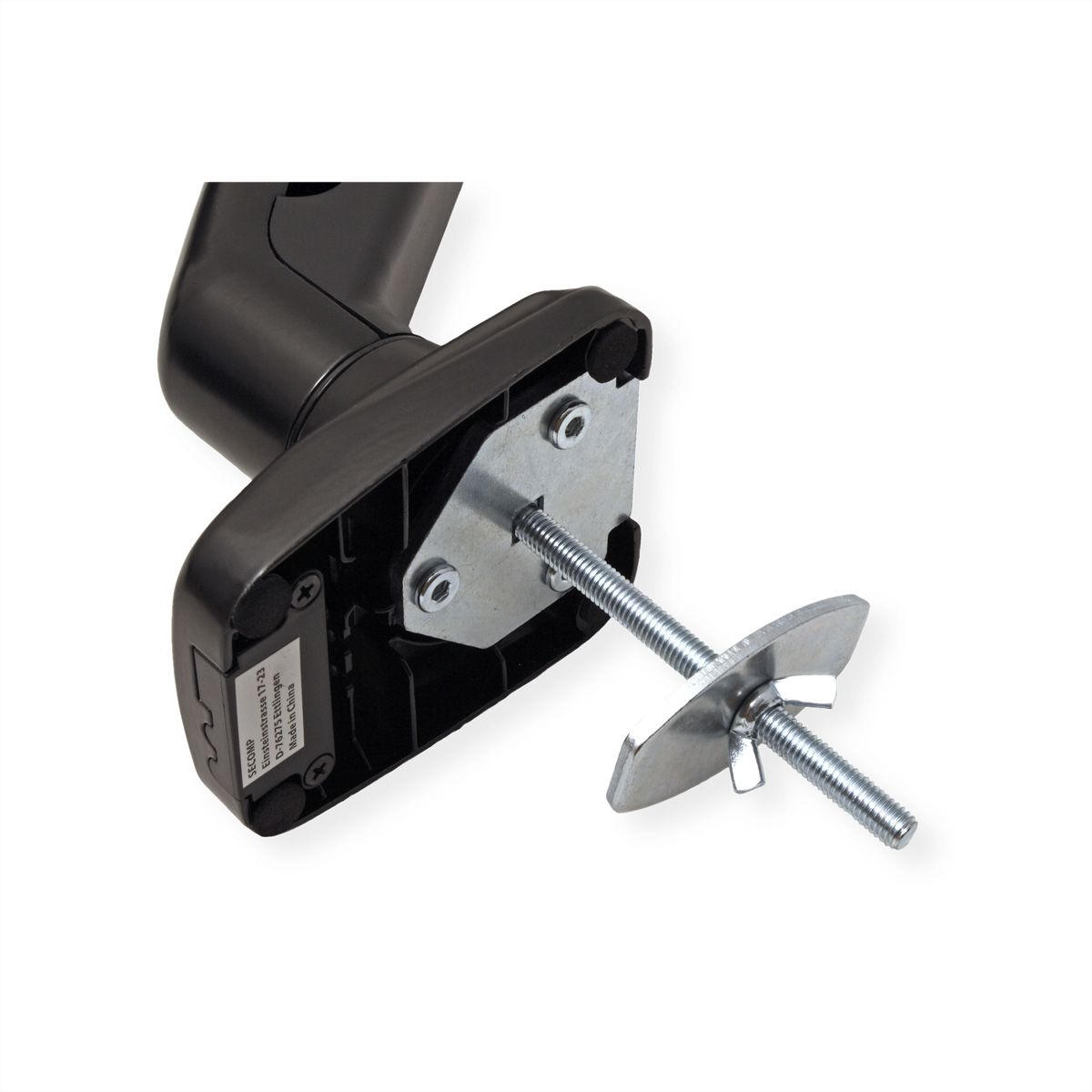 VALUE LCD Monitor Stand Pneumatic, Desk Clamp, Pivot, 5 Joints, black