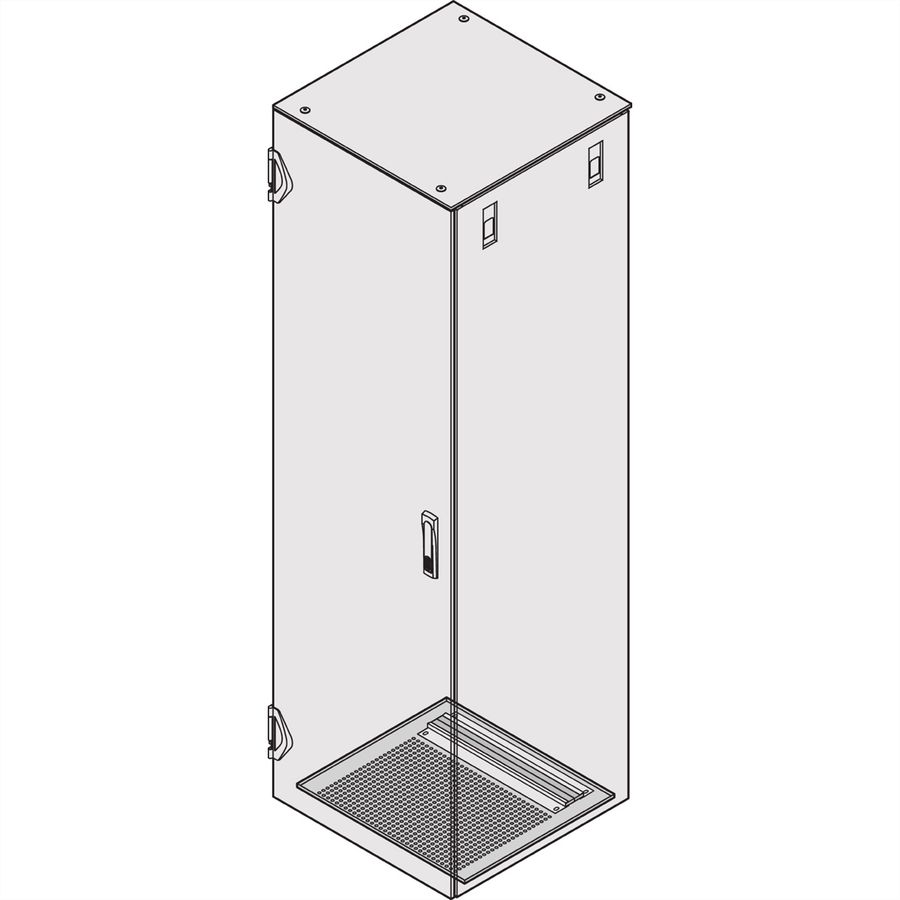 SCHROFF Varistar EMC-sokkelplaat voor kabeldoorvoer achter, geperforeerd, 600W 600D