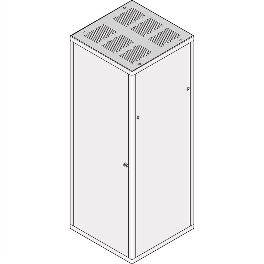 SCHROFF Eurorack Top Cover Flush, Louvered , RAL 7021, 600W 800D