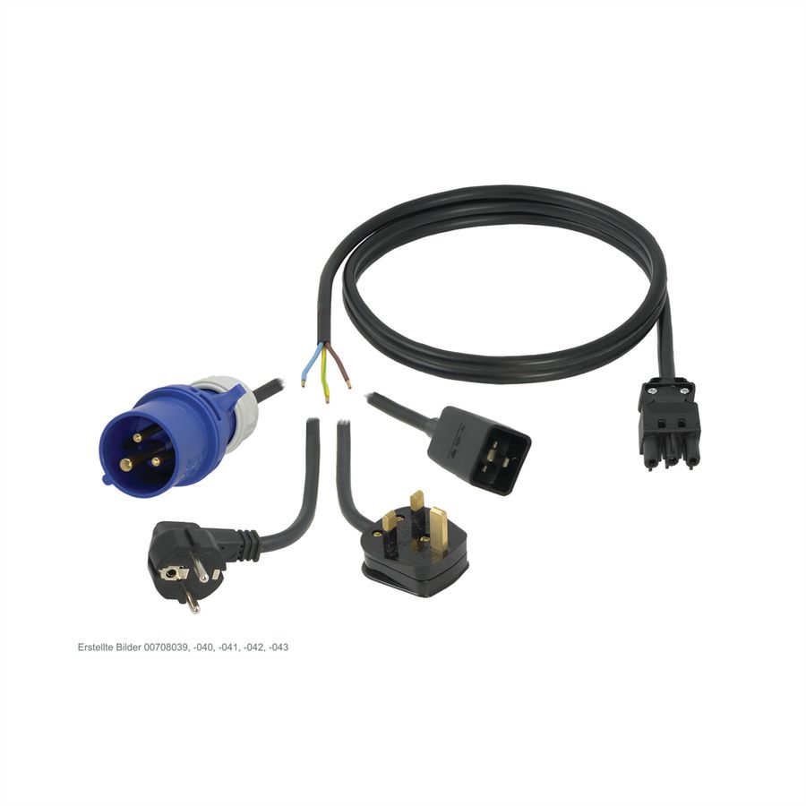 SCHROFF Wieland® Connecting Cables for Socket Strip, GST18, 2.5 m, SCHUKO/UTE