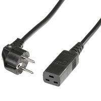 BACHMANN stroomkabel met aardingscontact - IEC320-C19 16A/250V, zwart, 2 m