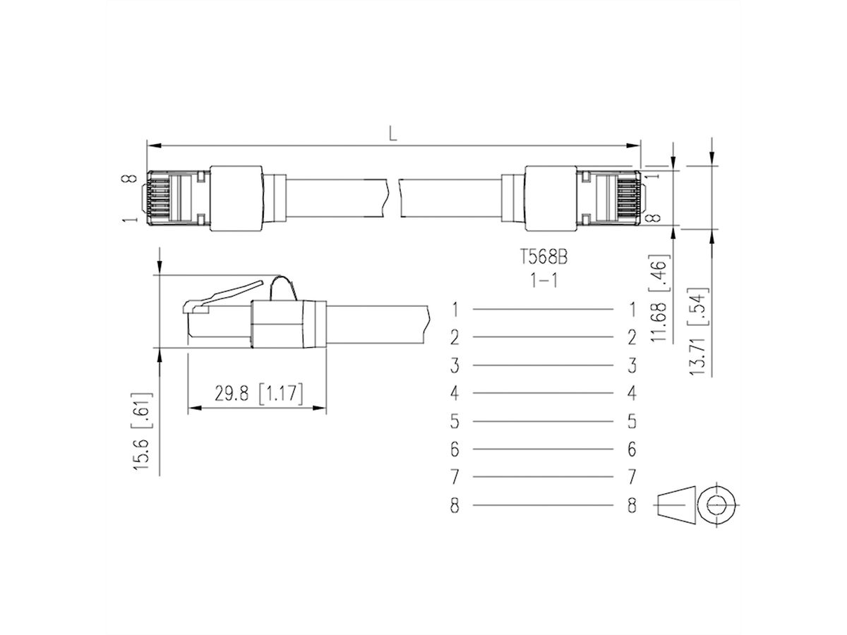 METZ CONNECT patchkabel 6kV Flex500 Outdoor, zwart, 20 m