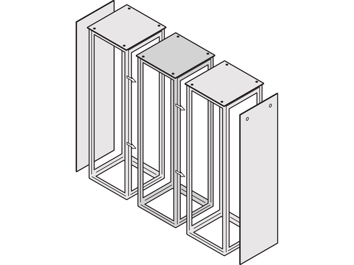 SCHROFF Side-by-Side Mounting Kit for Varistar, IP 55, With Gasketing