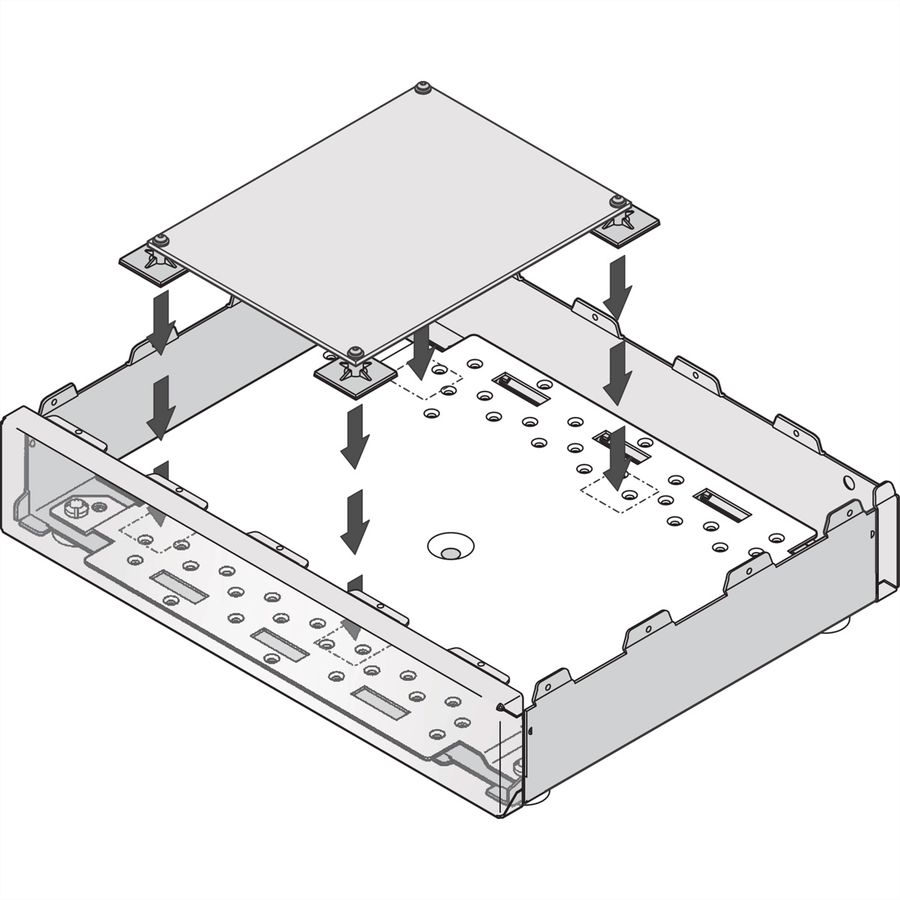 SCHROFF Interscale zelfklevende montagestiften, hoogte 7 mm