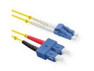 ROLINE Fibre Optic Jumper Cable duplex, 9/125µm, OS2, LC/SC, duplex, yellow, 3 m