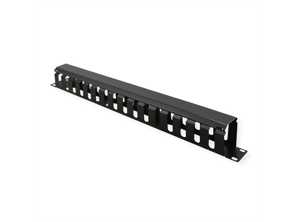 VALUE 19" Front Panel 1U with Patch channel 40 x 40 mm, black