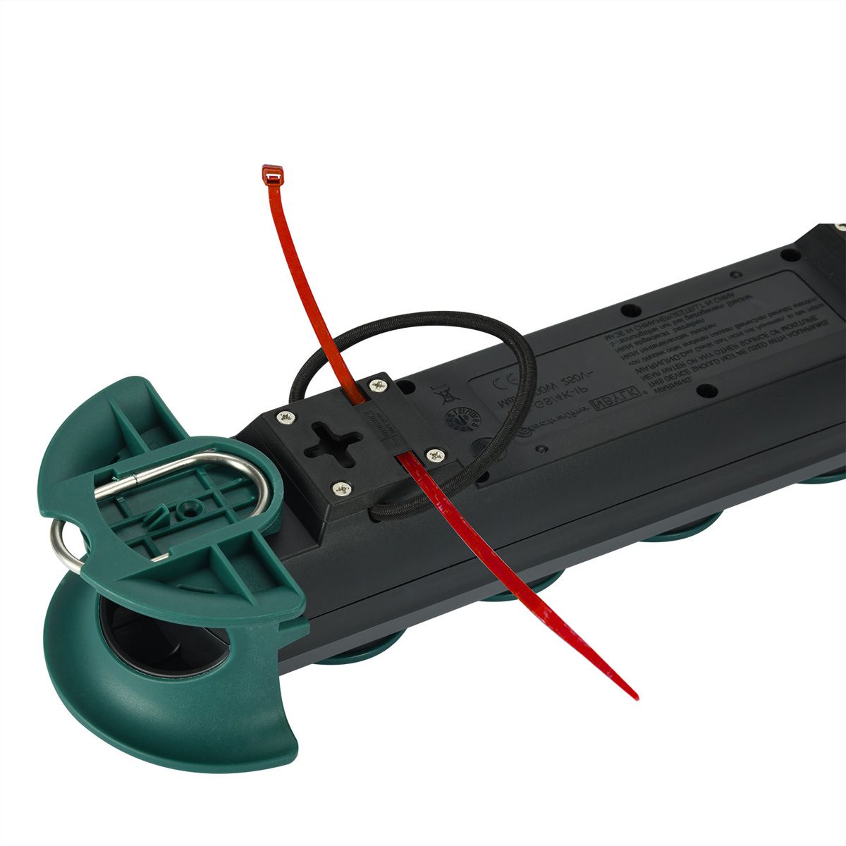 BACHMANN HOOK Outdoor 4x earthing contact, Plastic, with switch and hinged covers, IP44, 4 m