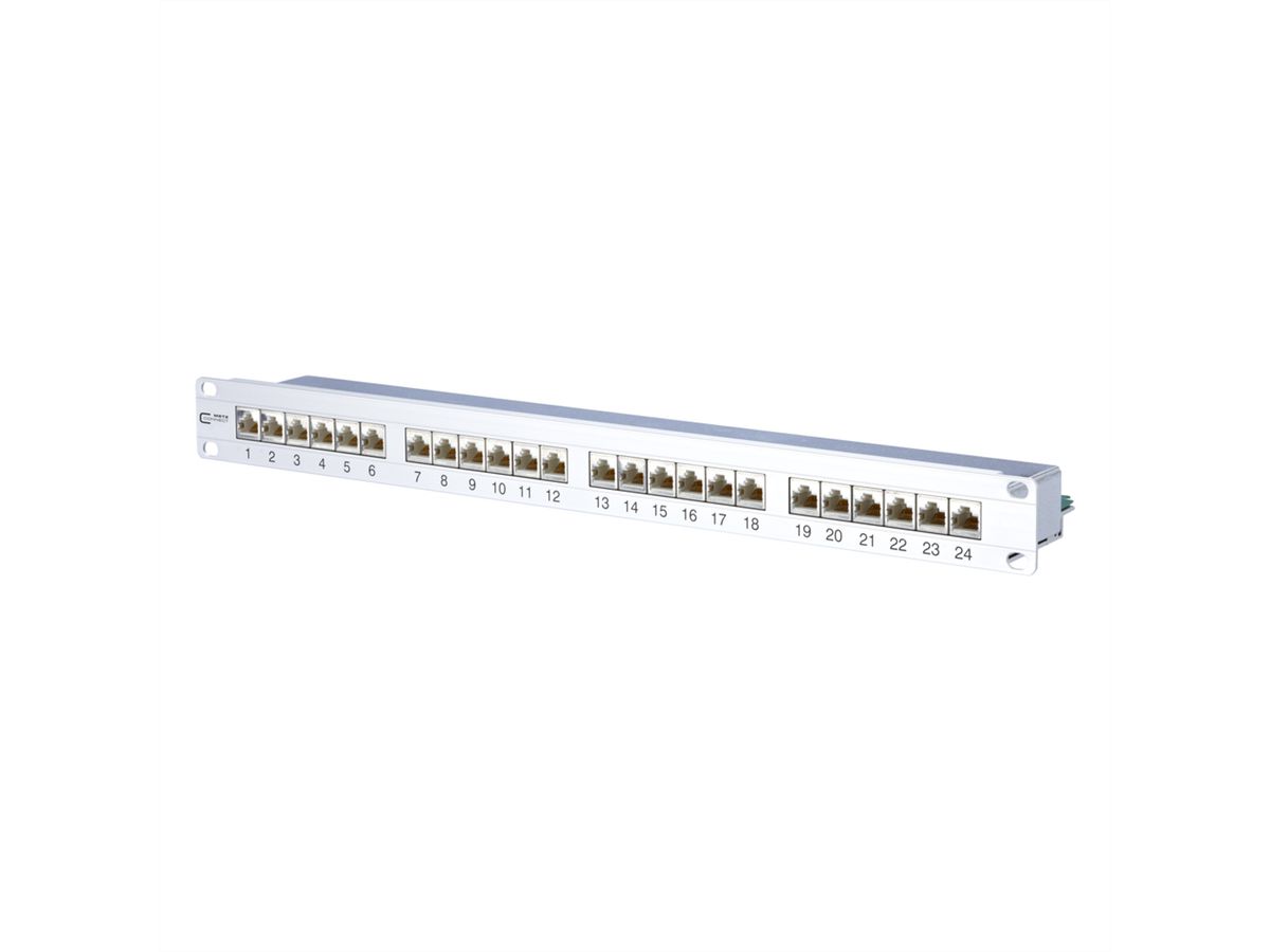 METZ CONNECT E-DAT C6A 19"-Patchfeld 1HE, Kat.6 (Class E), 24 Ports