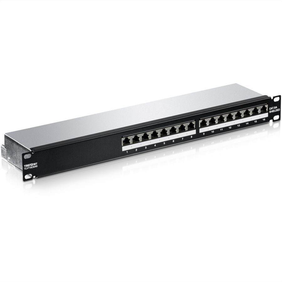 TRENDnet TC-P16C6AS Patchpaneel, 16-poorts Cat.6a afgeschermd