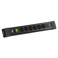 BACHMANN CONNECTUS 6xUTE 1xSwitch, 1xUSB C/C 45W L=2.0m CEE7/7 black