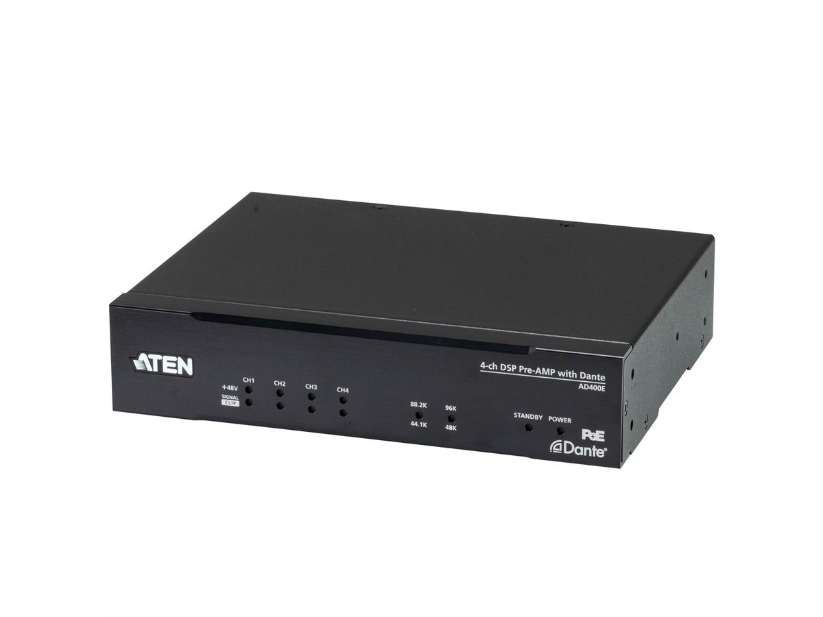ATEN AD400E DSP Mixer 4-CH Analog Input and Dante Output