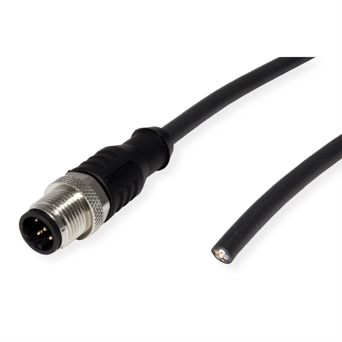 METZ CONNECT M12 sensor-/actuatorkabel, A-gecodeerd, M12 rechte stekker - vrij kabeleinde, onafgeschermd, 5-pins, PUR , 1 m