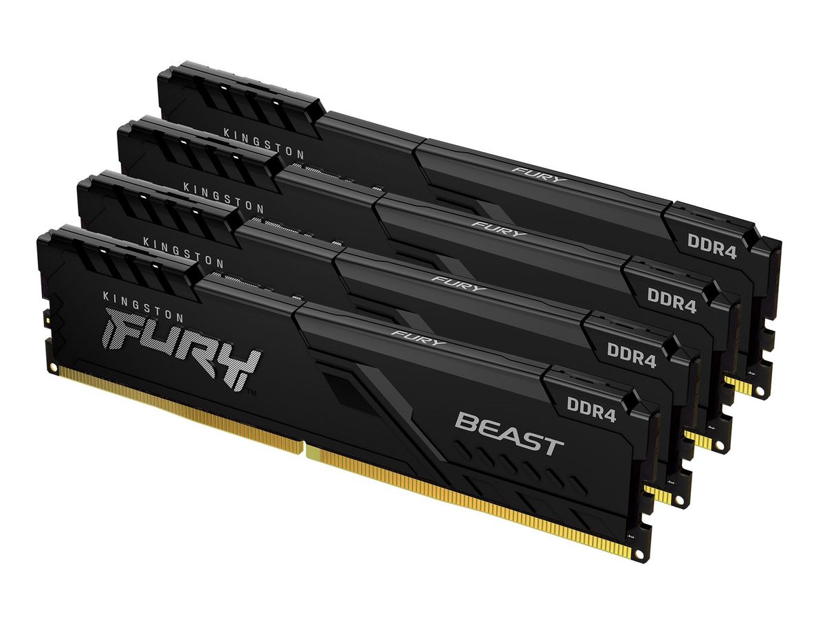 Kingston Technology FURY 64GB 3600MT/s DDR4 CL18 DIMM (Kit van 4) Beast Black