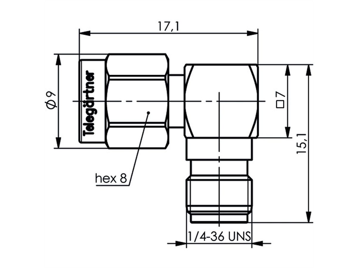 TELEGÄRTNER SMA Angle Adaptor