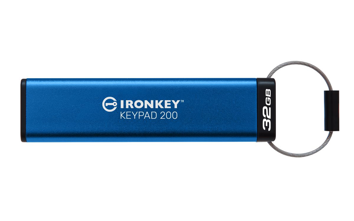Kingston Technology IronKey 32GB Keypad 200, FIPS 140-3 Lvl 3 (aangevraagd) AES-256 versleuteld