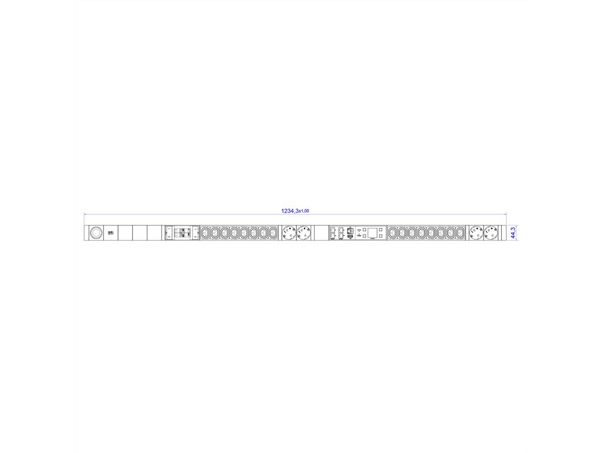 BACHMANN BN3000 16xC13 4xCEE7/3 2xLS, Measurement per phase