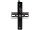EX-12297HMS 7 Port USB 3.2 Gen 2x1 Metall HUB, mit 2x USB-C und 5x USB-A 3.2 Gen 1 Ports