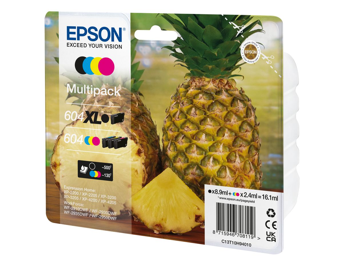 Epson 604XL inktcartridge 4 stuk(s) Origineel Hoog (XL) rendement Zwart, Cyaan, Magenta, Geel