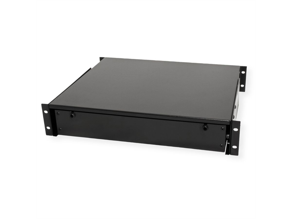 ROLINE 19-inch keyboard insert 2 U, 400 T lockable black