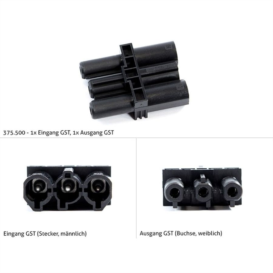 BACHMANN intermediate coupling GST18/GST18, 5 m, black
