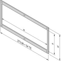 SCHROFF Frontframe niet-afgeschermd voor horizontale montage, 3 HE, 20 HE