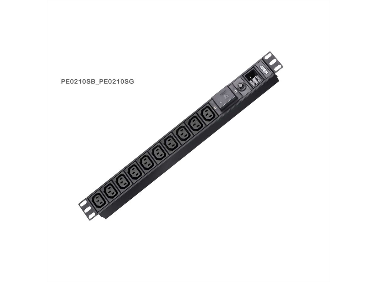 ATEN PE0210SG 1HE 16A Basic PDU 10-Poorts