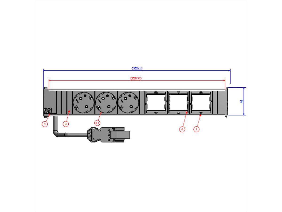 BACHMANN CONI Large 3x earthing contact 3x ABD