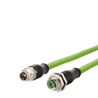 METZ CONNECT Verbindungsleitung M12 BU-M12 ST, 8-pol X-kodiert, gerade-gerade, 10 m