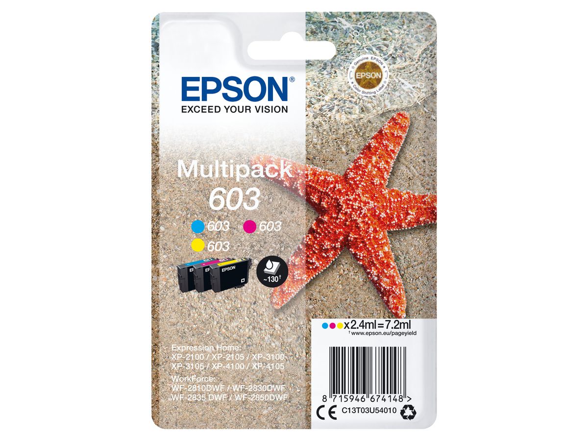 Epson C13T03U54020 ink cartridge 1 pc(s) Original Standard Yield Cyan, Magenta, Yellow