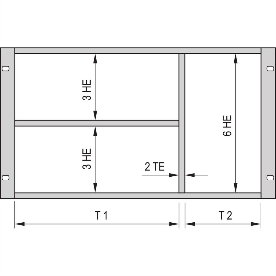 SCHROFF Combined Mounting Kit for Chassis, 63:19 HP