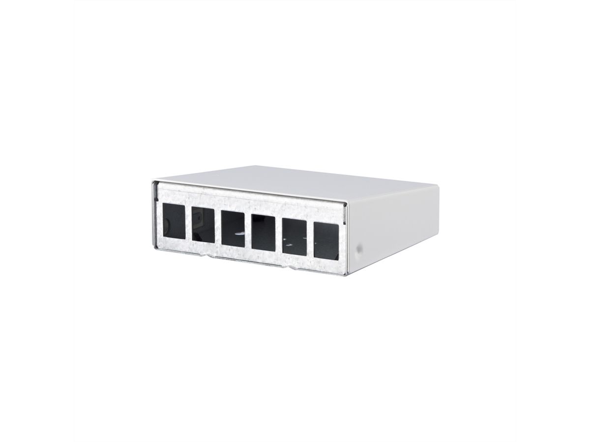 METZ CONNECT Keystone AP-behuizing 6-poorts zuiver wit RAL9010