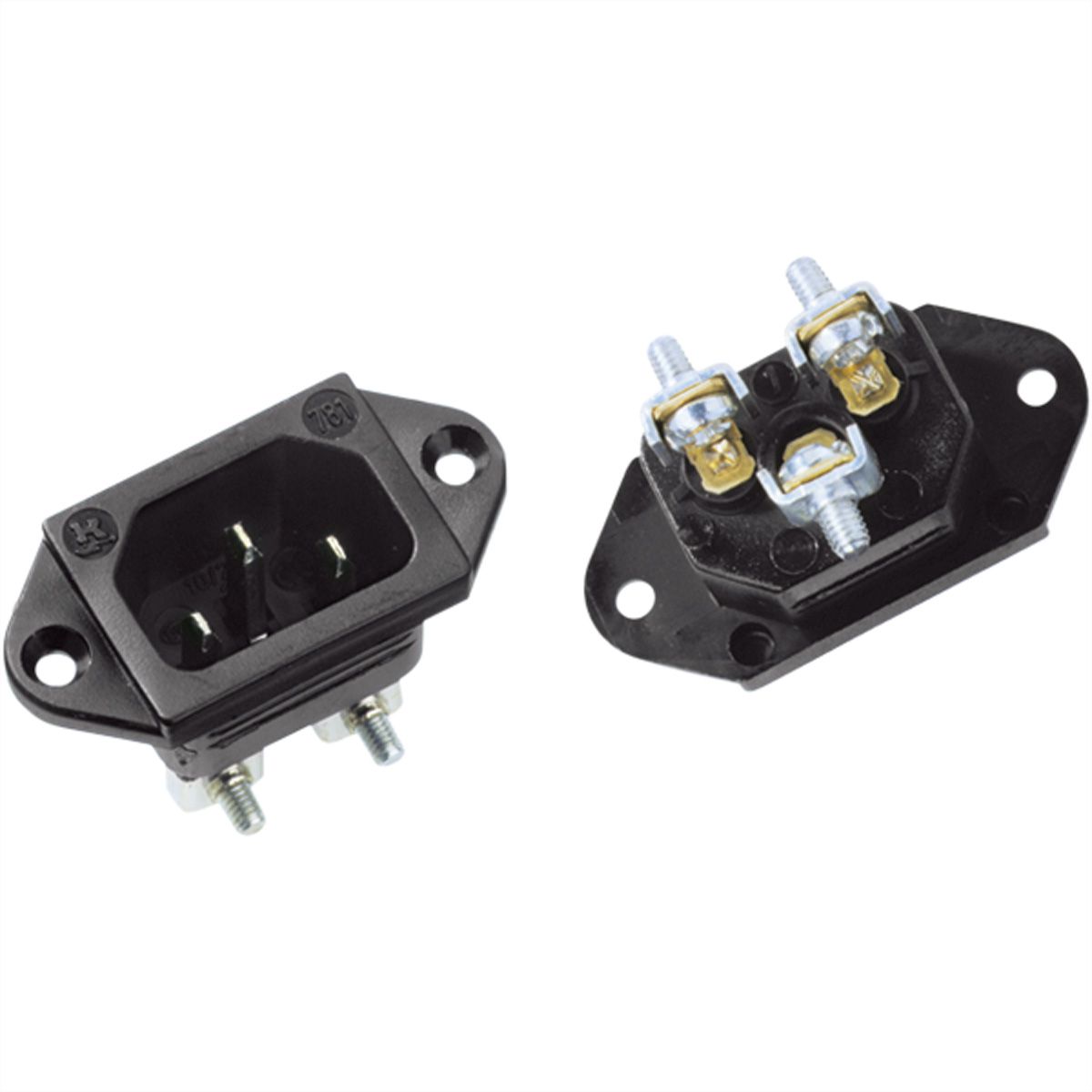 BACHMANN IEC320 C14 appliance plug, black, screw connection