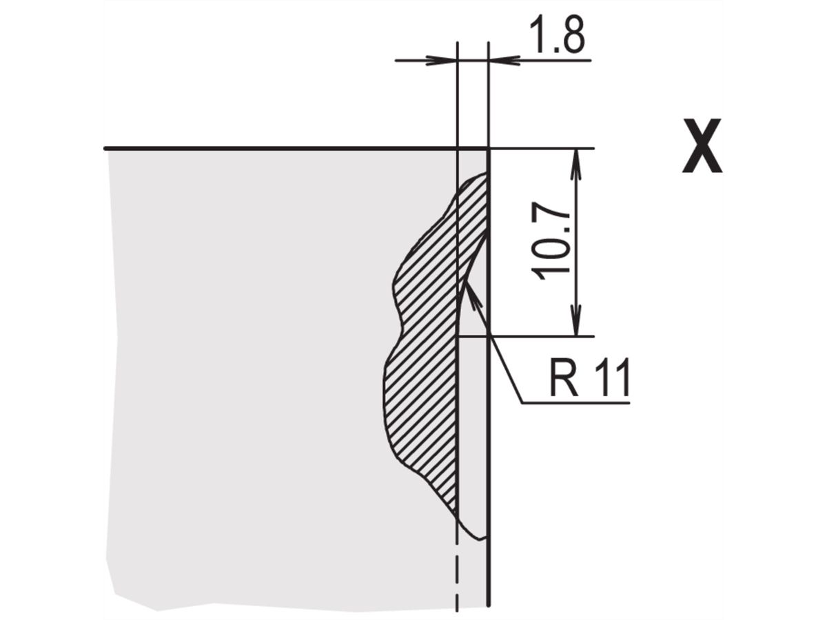SCHROFF Voorpaneel, vlak, Refrofit Afscherming, D-Sub uitsparing, 3 HE, 4 HE, 3 x 9 Pen, 2,5 mm, Al, geanodiseerd vooraan, geleidend achteraan