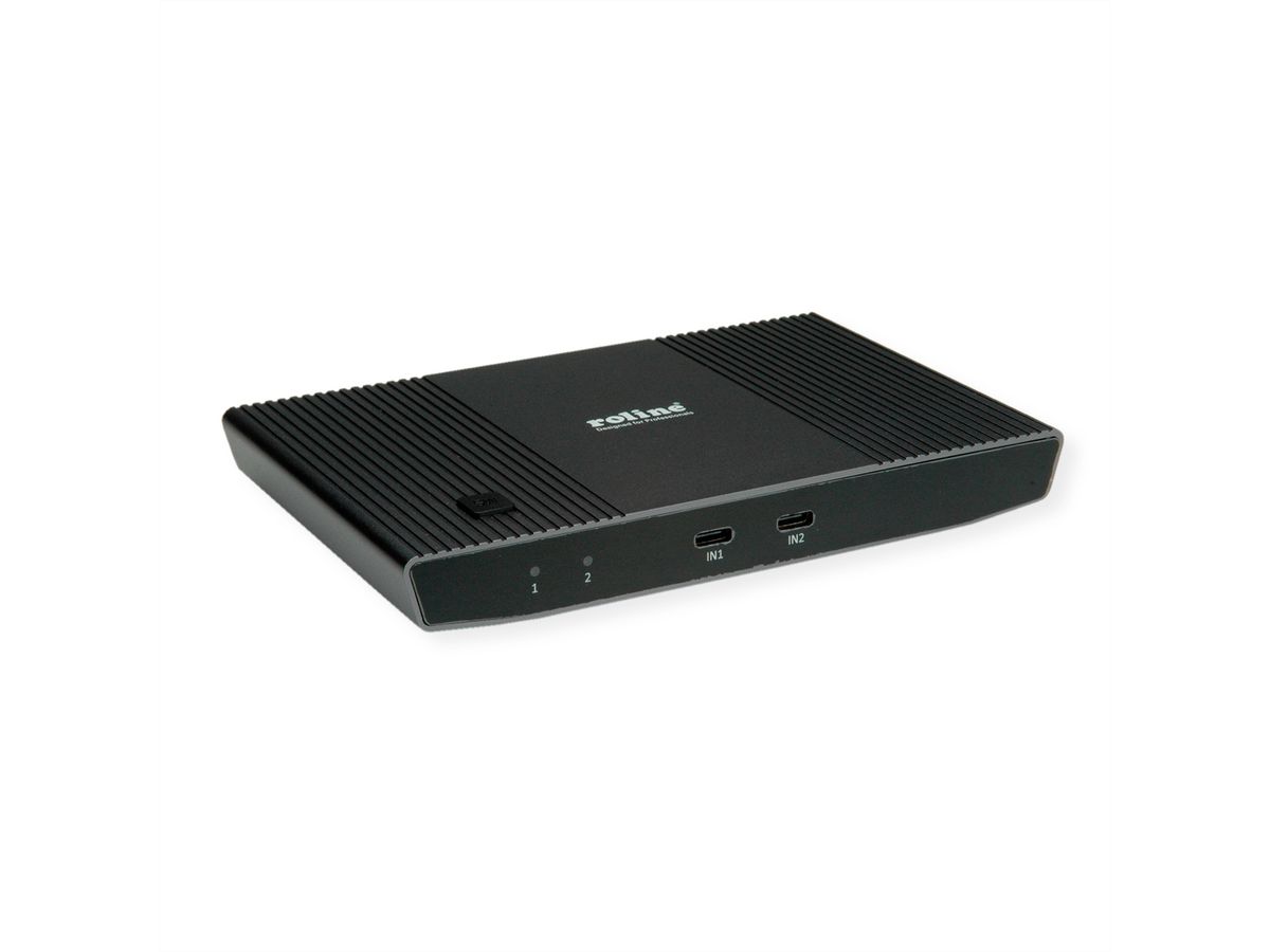 ROLINE KVM-switch, HDMI 4K, USB, 1 gebruiker - 2 mobiele apparaten
