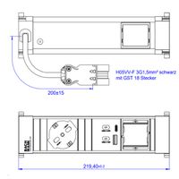 BACHMANN POWER FRAME S 1xP40 USB A&C 22W, 1xCM 0.2m GST18 Italia