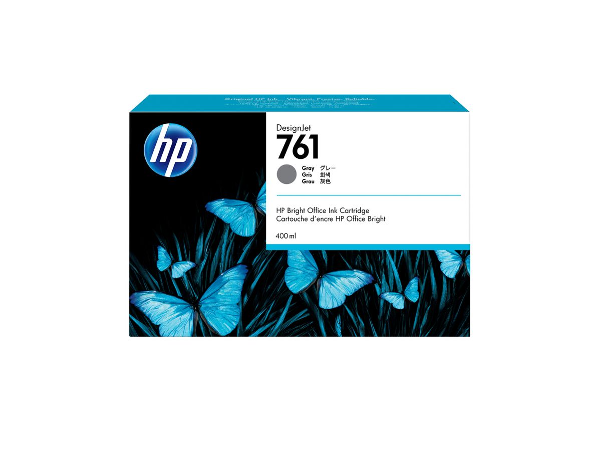 HP 761 400-ml Gray DesignJet Ink Cartridge