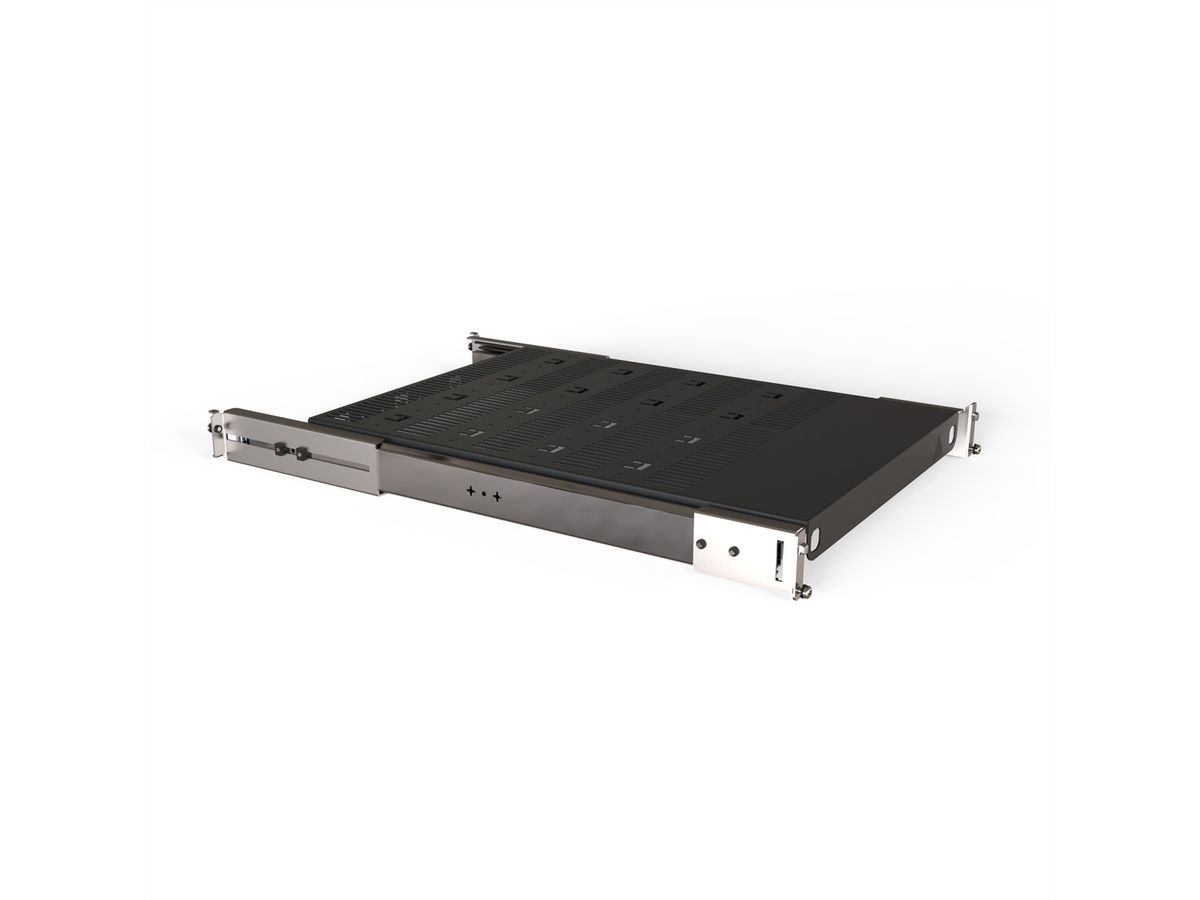 SCHROFF 19" telescopisch plateau voor Varistar, Novastar, Eurorack, 70 kg, RAL 7021, 553W 700D