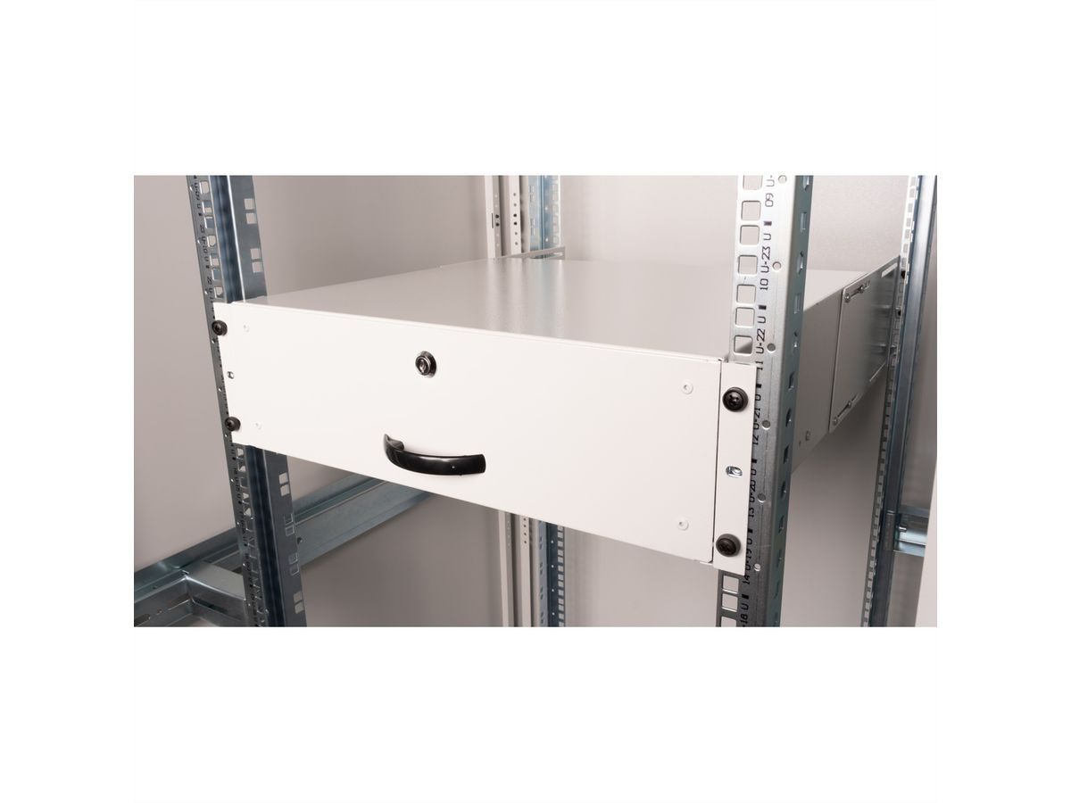 ROLINE 19-inch keyboard drawer 3 U, 400 T lockable grey