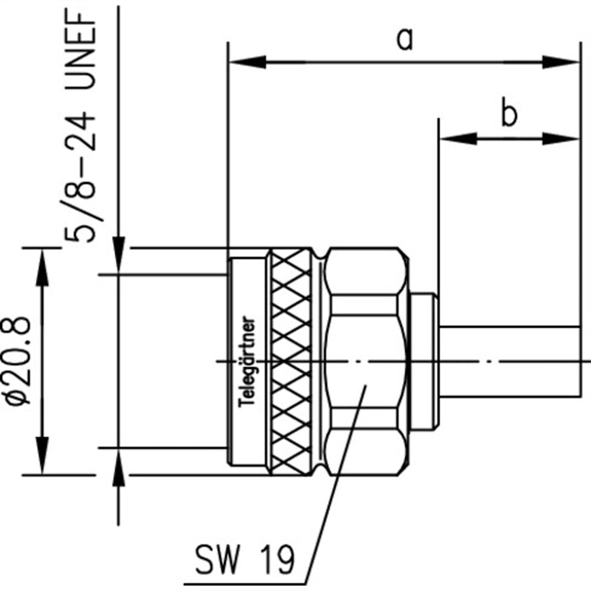 TELEGÄRTNER N-Crimpstecker, für RG-223/U