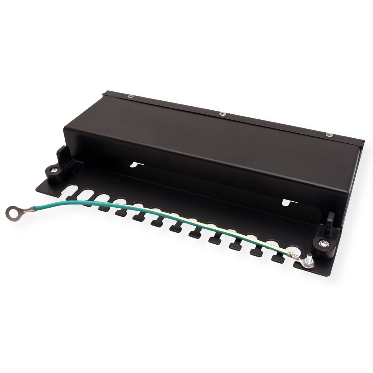 VALUE Keystone module houder, 12 Poorts, zwart